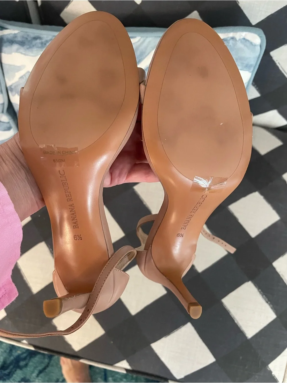 Banana Republic Nude Ankle-Strap Heels